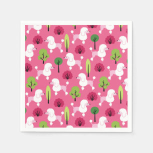 Poedel in het park servet