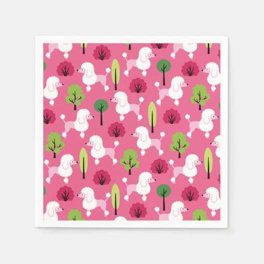 Poedel in het park servet (Voorkant)