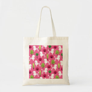 Poedel in het park tote bag