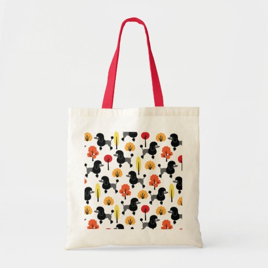 Poedel in het park tote bag (Voorkant)