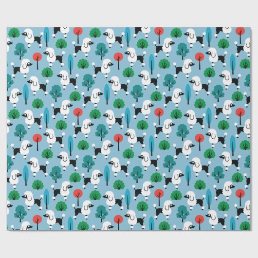 Poedel in het park Wrapping Paper Cadeaupapier (Vlak)