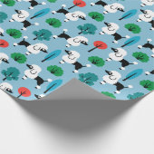 Poedel in het park Wrapping Paper Cadeaupapier (Hoek)