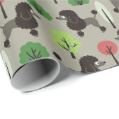 Poedel in het park Wrapping Paper Cadeaupapier (Rol Hoek)