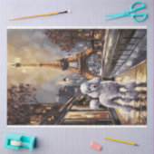 Poedel in Parijs schilderij Decoupage Tissuepapier (Craft)
