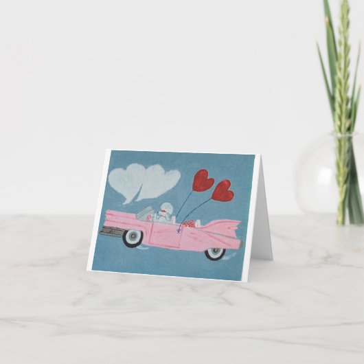 Poedel in Roze Cabriolet (Voorkant)