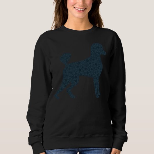 Poedel in tinten blauw trui (Voorkant)