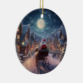 Poedel kerst, hondenherdenkingsgeschenk, hondenlie keramisch ornament (Rechts)