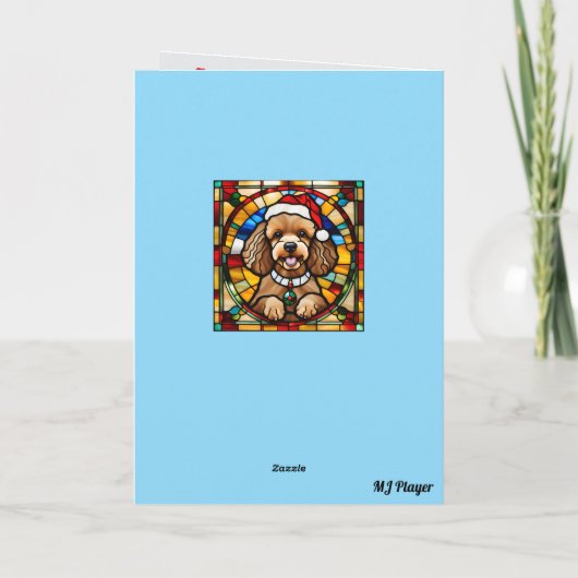 Poedel Kerst Kaart (Achterkant)