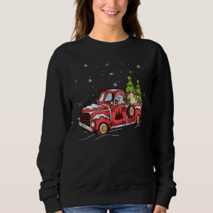 Poedel Kerst Op  Vrachtwagen met Xmas Tree Trui