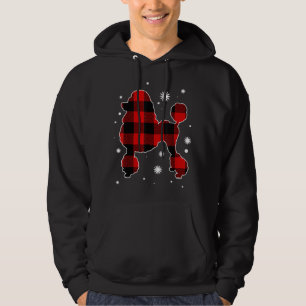 Poedel Kerst Pyjama Hond Buffel Plaid Xmas Hoodie
