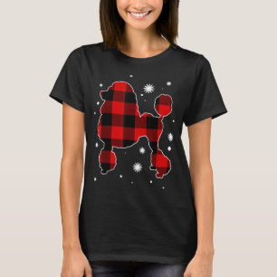 Poedel Kerst Pyjama Hond Buffel Plaid Xmas T-shirt