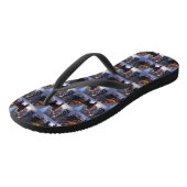 Poedel Kerst Seizoen Teenslippers (Schuin)