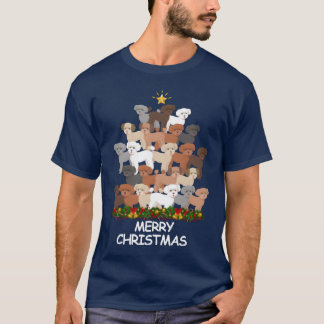 Poedel Kerstboom Vrolijk Kerstvriend T-shirt