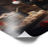 Poedel Kerstkoekjes Feestelijke vakantie Foto Afdruk (Hoek)