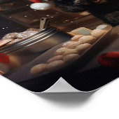 Poedel Kerstkoekjes Feestelijke vakantie Poster (Hoek)