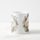 Poedel Kerstkrans Feestelijke Pup Koffiemok (Center)