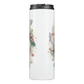 Poedel Kerstkrans Feestelijke Pup Thermosbeker (Achterkant)