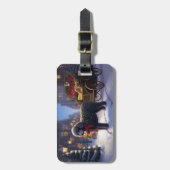 Poedel Kerstmis Feestelijk Seizoen Bagagelabel (Voorkant verticaal)