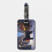 Poedel Kerstmis Feestelijk Seizoen Bagagelabel (Achterkant verticaal)