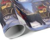 Poedel Kerstmis Feestelijk Seizoen Cadeaupapier (Rol Hoek)