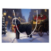 Poedel Kerstmis Feestelijk Seizoen Groot Cadeauzakje (Achterkant)