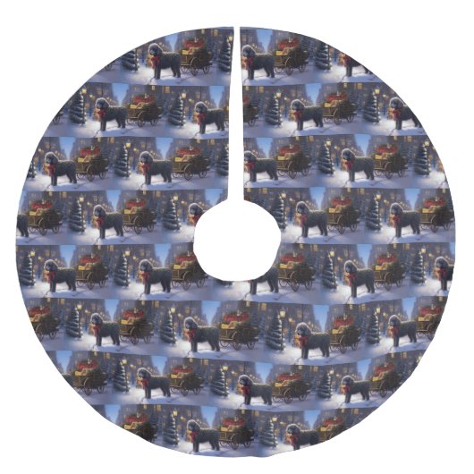 Poedel Kerstmis Feestelijk Seizoen Kerstboom Rok (Voorkant)