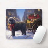 Poedel Kerstmis Feestelijk Seizoen Muismat (Met muis)