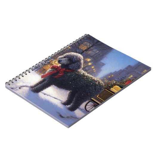 Poedel Kerstmis Feestelijk Seizoen Notitieboek (Linkerzijde)