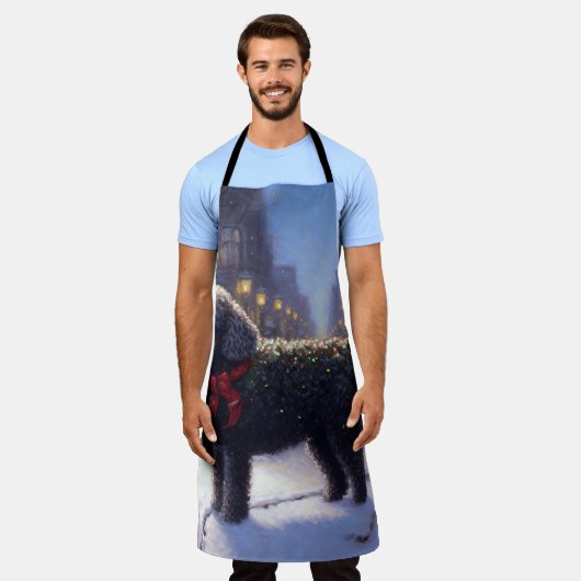 Poedel Kerstmis Feestelijk Seizoen Schort (Gedragen)