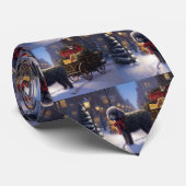 Poedel Kerstmis Feestelijk Seizoen Stropdas (Opgerold)