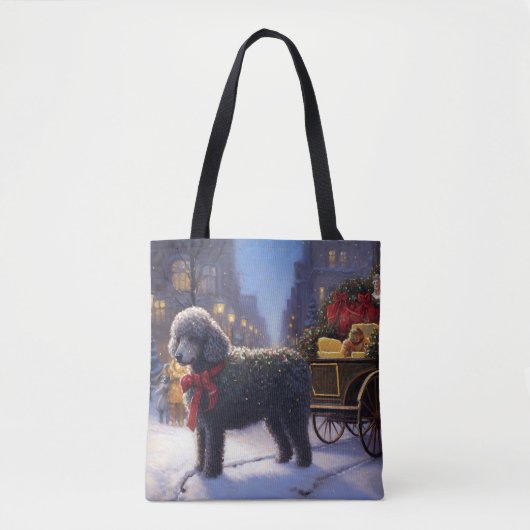 Poedel Kerstmis Feestelijk Seizoen Tote Bag (Voorkant)