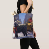 Poedel Kerstmis Feestelijk Seizoen Tote Bag (Dichtbij)