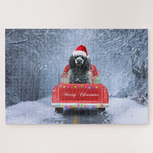 Poedel Kerstmis Legpuzzel (Horizontaal)