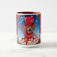 Poedel Kerstmis Seizoenen Groet Koffie Mok