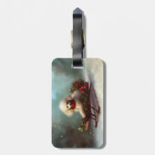 Poedel Kerstmis sneeuw winter Bagagelabel (Achterkant verticaal)