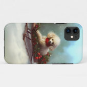Poedel Kerstmis sneeuw winter Case-Mate iPhone Case (Achterkant (horizontaal))