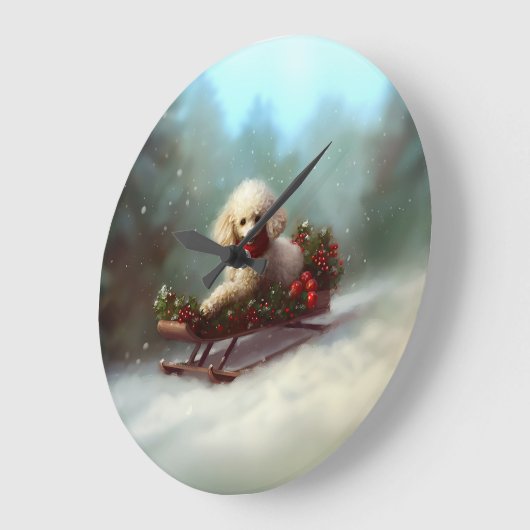 Poedel Kerstmis sneeuw winter Grote Klok (Hoek)