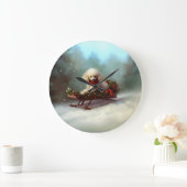 Poedel Kerstmis sneeuw winter Grote Klok (Huis)