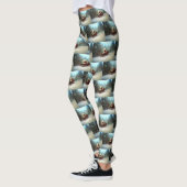 Poedel Kerstmis sneeuw winter Leggings (Links)