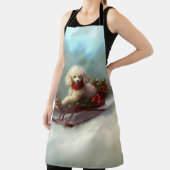 Poedel Kerstmis sneeuw winter Schort (Insitu)