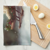 Poedel Kerstmis sneeuw winter Theedoek (Quarter Fold)