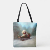 Poedel Kerstmis sneeuw winter Tote Bag (Achterkant)