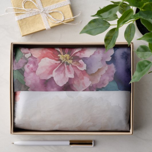 Poedel Kleurrijke Bloemen Waterverf Tissuepapier (Geschenk)