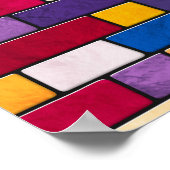 Poedel - Kleurrijke Mozaïek kunst Poster (Hoek)