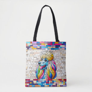Poedel - Kleurrijke Mozaïek kunst Tote Bag