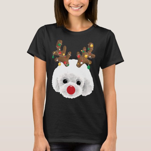 Poedel L _ Kerstmis T-shirt (Voorkant)