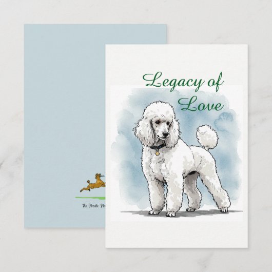 Poedel Legacy of Love Note Kaart (Voorkant / Achterkant)