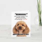 Poedel liefde voor moederdag bedankkaart (Voorkant)