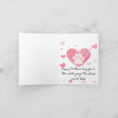 Poedel liefde voor moederdag bedankkaart (Binnen)
