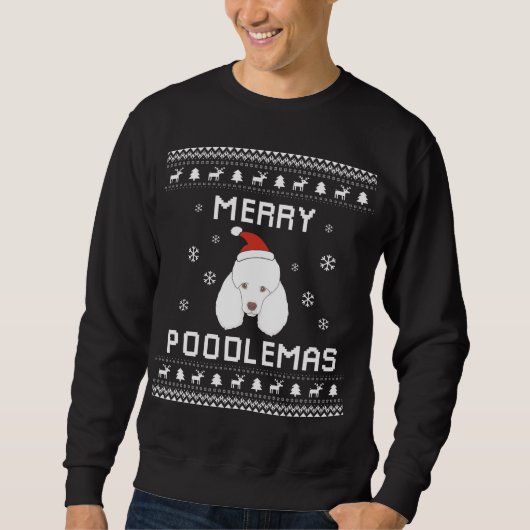 Poedel Liefhebber Kerst Lelijke Xmas Poedel Hond Z Trui (Voorkant)